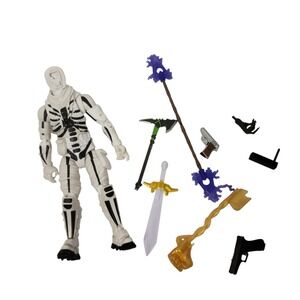 Fortnite Skull‎ Trooper Action Figure with Accessories Weapons As IS lot